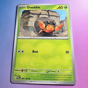 dwebble - 006/182 (common) — pokemon: paradox rift